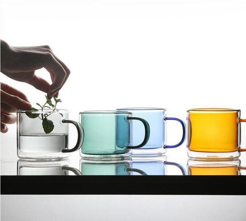 Mug transparent coloré