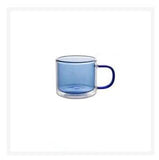 Mug  transparent bleu